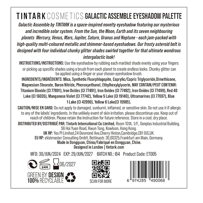 Galactic Assemble Eyeshadow Palette 14 Colors Glitter Shimmer Metallic Eye Shadow Pallet Blue Galaxy Eye Makeup Palettes Create Space-like Eyes Make up Orange Gifts for Women Girls-Velvo Beauty