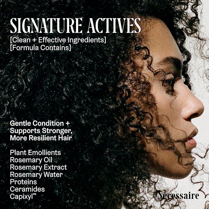 Nécessaire Rosemary Conditioner With Pump | Multi-Protien Strengthening Conditioner For Thinning Hair. For Women + Men. Good For All Hair Types/Textures. Color-Safe. 500 ml / 16.9 oz-Velvo Beauty