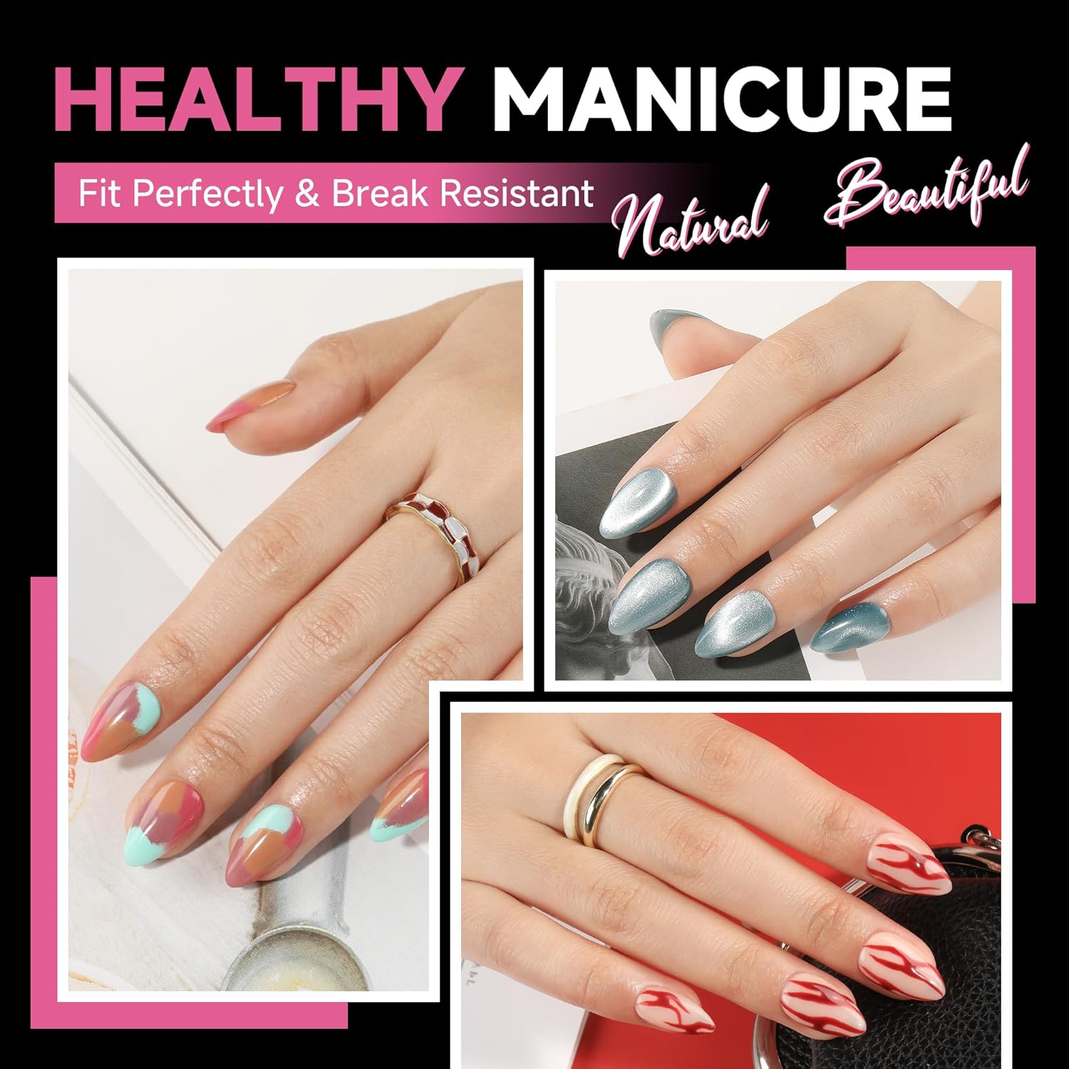 UNA GELLA Short Almond Nail Tips, 312pcs Short Almond Gel Nail Tips Shape Pre Etched Press On Nails Clear Acrylic Fake Nails No C Curve for Full Cover Nails Extension Home Art DIY Salon 12 Sizes-Velvo Beauty