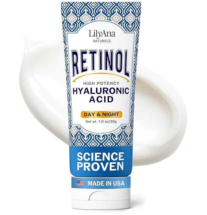 LilyAna Naturals Anti Aging Retinol Face Cream for Women – Wrinkle & Neck Cream for Firming, Retinol Moisturizer for Face with Hyaluronic Acid, Hydrating Night Cream for Fine Lines, Collagen Boost-Velvo Beauty