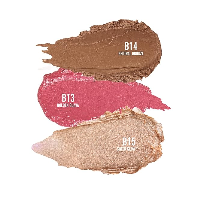 KIMUSE Multi Stick Trio Face Makeup, Cream Blush Stick for Cheeks & Lips, Contour Stick & Highlighter Makeup Sticks for All Skin-Velvo Beauty