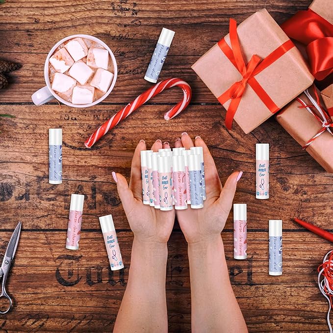 60 Pcs Nurse Appreciation Lip Balms Bulk Inspirational Nursing Moisturizing Lip Balms Gifts for Nurses Certified Nursing Assistants Nurses Day Nurses Week Gifts, Jasmine Flavor-Velvo Beauty