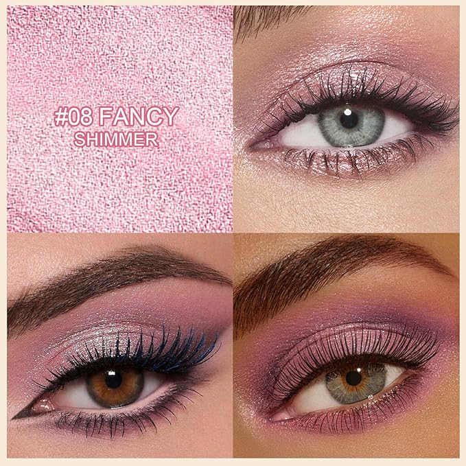 Erinde Waterproof Eyeshadow Stick, Cream Eye Shadow Stick, Long-Lasting, Crease-Proof, Cream to Powder Buildable & Blendable Eye Shadow Pencils Crayon, Vegan & Cruelty-Free, 08 Fancy-Velvo Beauty