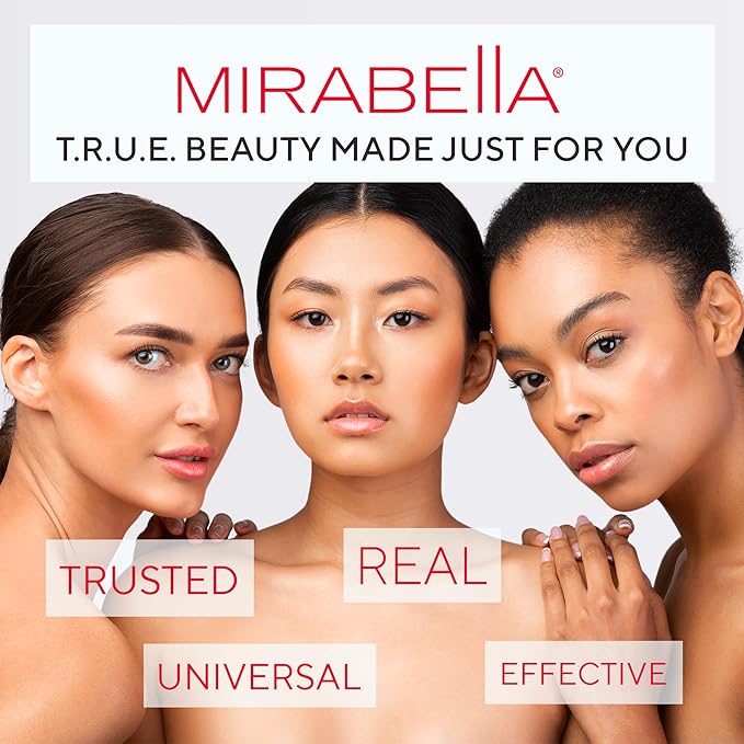 Mirabella Glow Duo, LED Lit Lip Gloss & Hyaluronic Pressed Powder Gift Set - Universal Pressed Powder with LED Light & Mirror - Talc-Free, Paraben & Gluten Free-Velvo Beauty