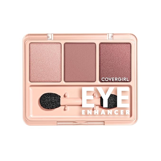 COVERGIRL Eye Enhancer, Sweet Plum, Eyeshadow Trio, Easy to Wear, Clean & Vegan, Talc-Free, Matte & Shimmer Finishes, Smudge-Proof, 0.14oz-Velvo Beauty
