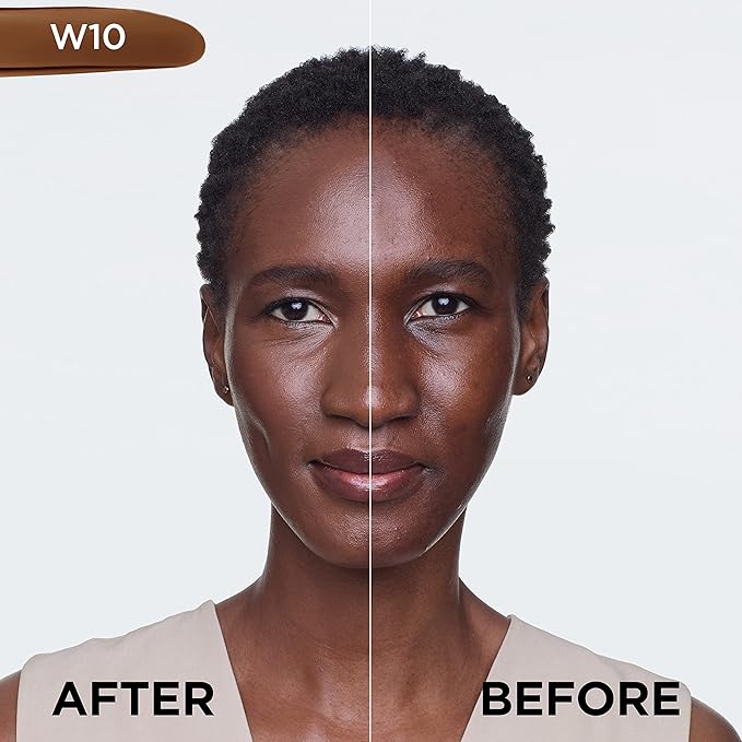 L’Oréal Paris True Match Super-Blendable Foundation, Medium Coverage Liquid Foundation Makeup with SPF 17, W10, Deep, 1 Fl Oz (Pack of 2)-Velvo Beauty