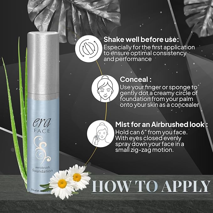 ERA Beauty ERA Face spray makeup (R2 Ivory, 2.25 oz) - airbrush foundation, everyday, buildable, professional spray on cosmetics-Velvo Beauty