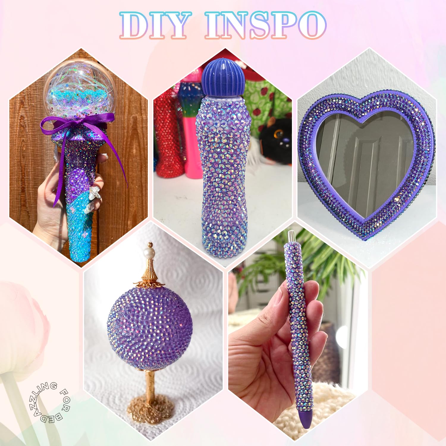 30000Pcs Resin Dark Purple AB Rhinestones for Bedazzling Crafting with b7000 Jewelry Glue, Bulk Flatback Gems Bedazzler Kit for Crafts Clothes Shoes Fabric Nail Diamond Art, Assorted Size 2/3/4/5/6mm-Velvo Beauty