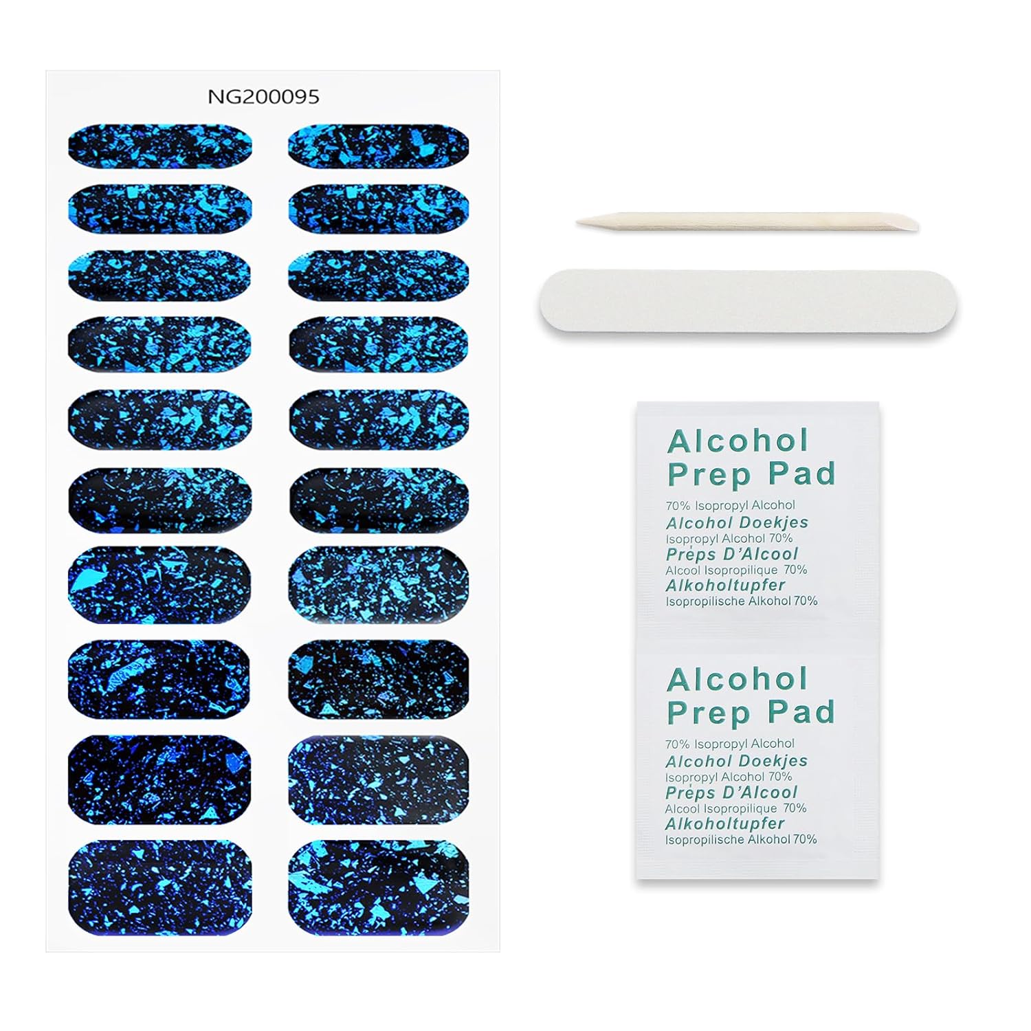 JMEOWIO Gel Nail Stickers Dark Blue Green Semi Cured Gel Nail Strips Wraps UV/LED Nails Art Design Decoration Accessories-Velvo Beauty