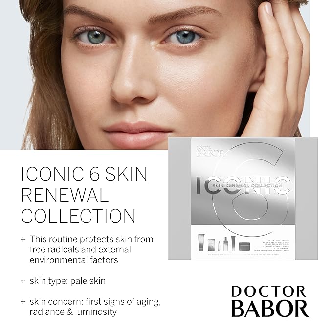 BABOR DOCTOR Iconic Skin Renewal Collection Set, Serums to Hydrate, Repair & Calm, Retinol Smoothing Toner and Renewal Cream, Lifting Vitamin C Serum and Eye Cream, Radiant Results Skincare Set-Velvo Beauty