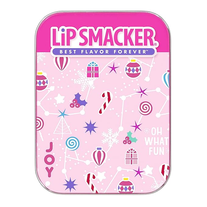 Lip Smacker Holiday Christmas 3 pcs Flavored Lip Balm Tin Original & Best (Pack of 2)-Velvo Beauty