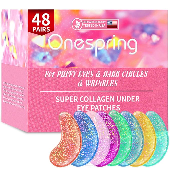 Eye Masks (48 Pairs) - Face Masks Skincare, Undereye Patches for Puffy Eyes, Dark Circles, Wrinkles, Collagen Eye Gels for Bridesmaid - Gifts for Women, Bachelorette Party Favors-Velvo Beauty