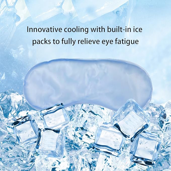 Cooling Eye Mask for Sleeping, Cute Alien Plush Sleep Eye Mask with Adjustable Strap and Built-in ice Pack for Kids & Adults, Cold Under Eye Mask for Travel, Meditation, Relaxation, and Sleep-Velvo Beauty