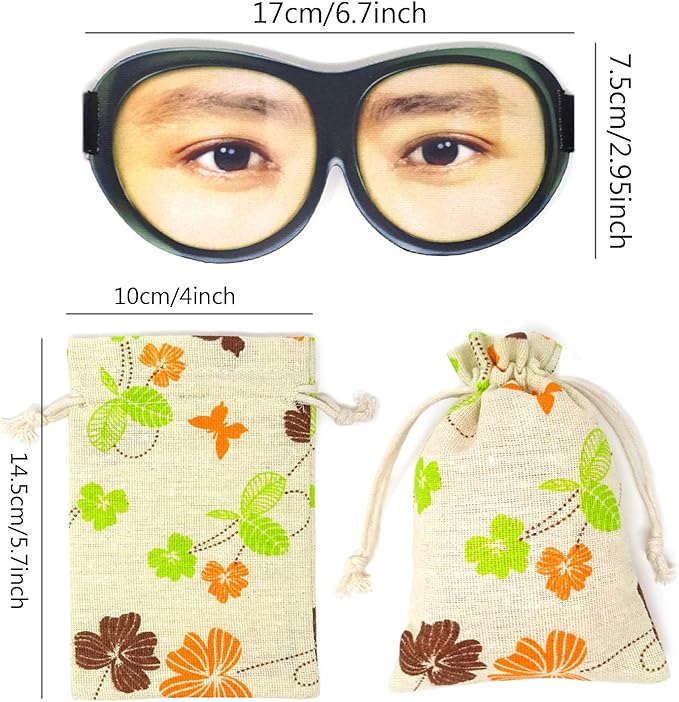 Honbay 3D Funny Eyeshade Soft Sleep Eye Mask with Adjustable Head Strap for Travel, Game, Party, Rest, Sleeping, etc (for Man) Black-Velvo Beauty