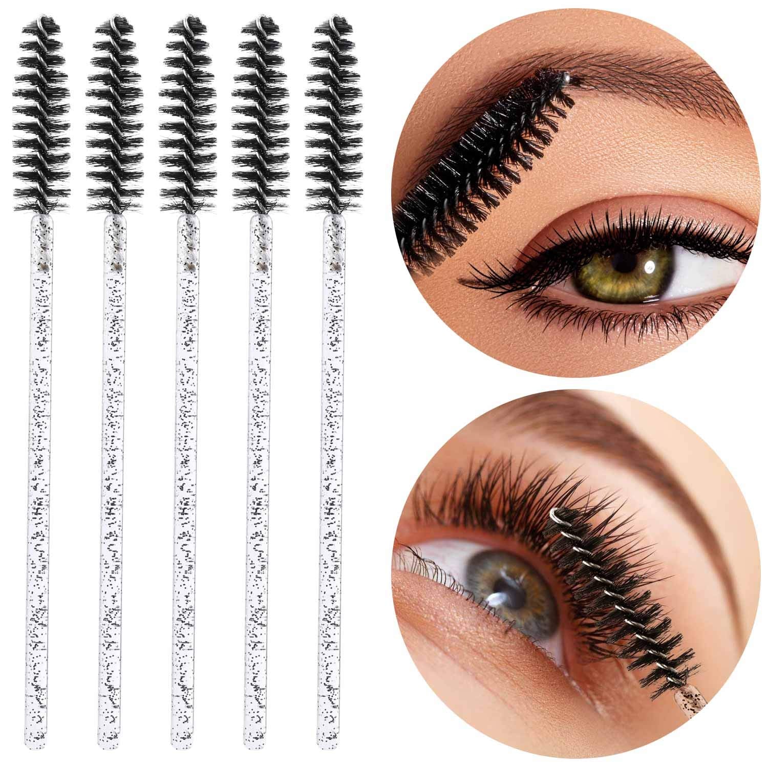 Tbestmax 2000 Disposable Mascara Wands Eyelash Brush Spoolies for Eyebrow Eye Lash Extension Colorful-Velvo Beauty