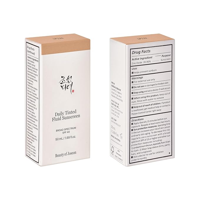Beauty of Joseon Daily Tinted Fluid Sunscreen 12 Shades for Face Moisturizing Broad Spectrum SPF 40 Korean Skincare 50ml, 1.69 fl.oz #LP110-Velvo Beauty
