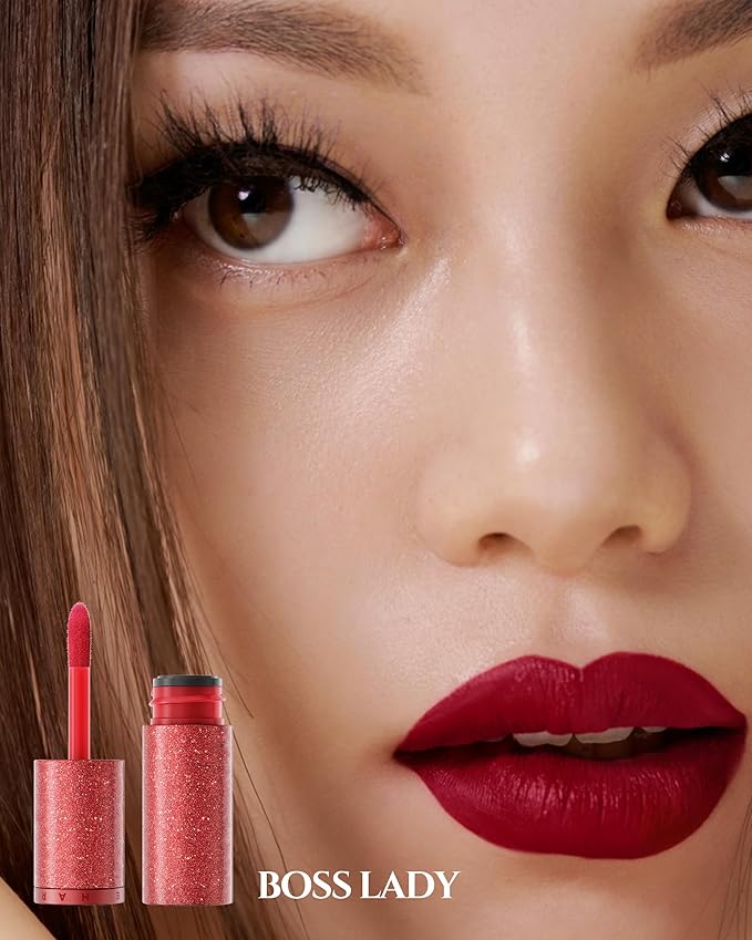 HEVVYMAKEUP Ultra Stay-On Lip Coloring Tint - Vibrant Matte Finish Lip Tint - Long Lasting Airy Weightless Lips with Perfect Fixing - Korean Lip Makeup, Boss Lady, 0.11oz.-Velvo Beauty