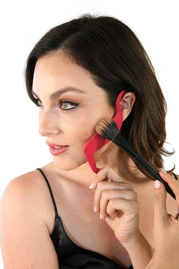 Contour Stencil by Revo - Makeup Kit Brushes Set - Eyebrow Pencil Tint Shaper- Nose Contour Palette Kit Organizer Tool - Contouring Cheeks & Nose - Use w/Foundation Beauty Sponge Bronzer Blush Powder-Velvo Beauty