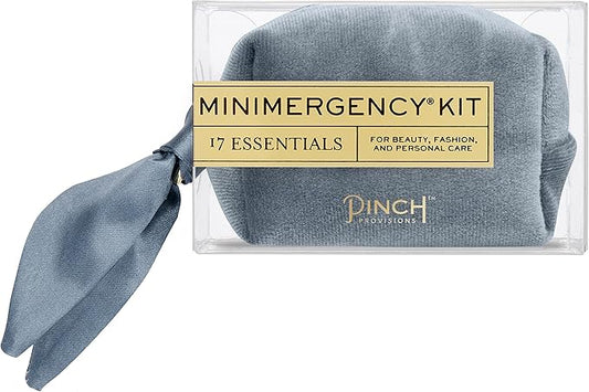 Pinch Provisions Velvet Minimergency Kit, for Her, Includes 17 Must-Have Emergency Essential Items, Compact, Multi-Functional Pouch, Gift for Parties and Birthdays-Velvo Beauty