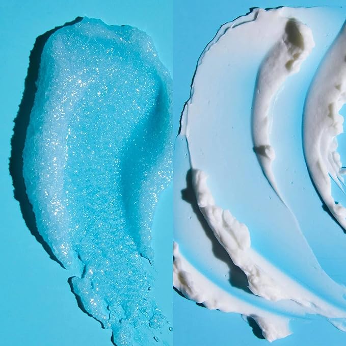 Ocean Glow Shea Sugar Scrub And Whipped Shea Body Butter Bundled With Beauty Patooty Self-Care Kit - Makeup Bag, Lip Balm, And Sleep Mask-Velvo Beauty