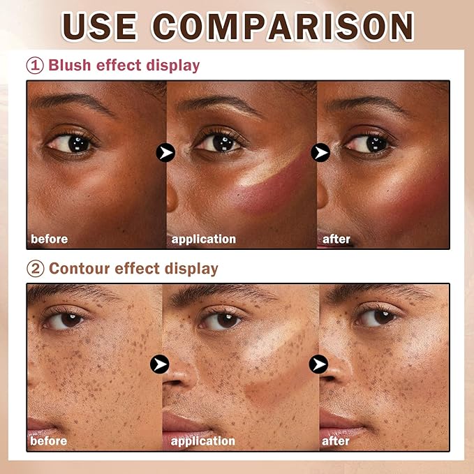 12 Colors Cream Blush Palette Cream Concealer Foundation Palette,Natural Matte Face Makeup Palette with Brush-Velvo Beauty