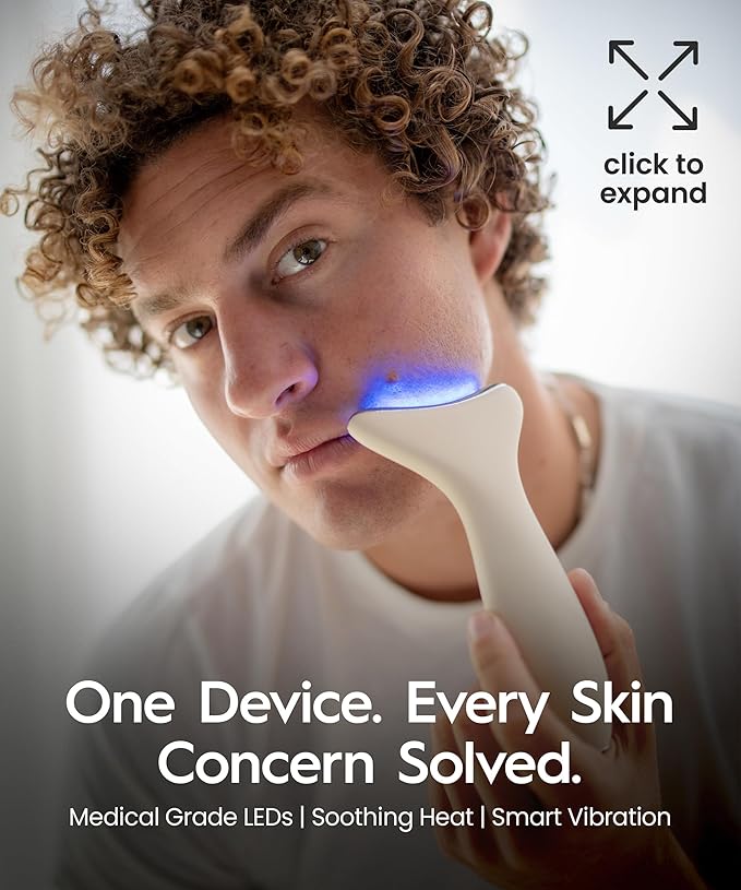 REVO Genie | Face & Neck Beauty Massager with Ultra Powerful LEDs for Wrinkles, Fine Lines, Puffy Skin, Uneven Skin Tone, Lymphatic Drainage, Lifting & Firming Facial Sculpting Tool with Light Therapy-Velvo Beauty