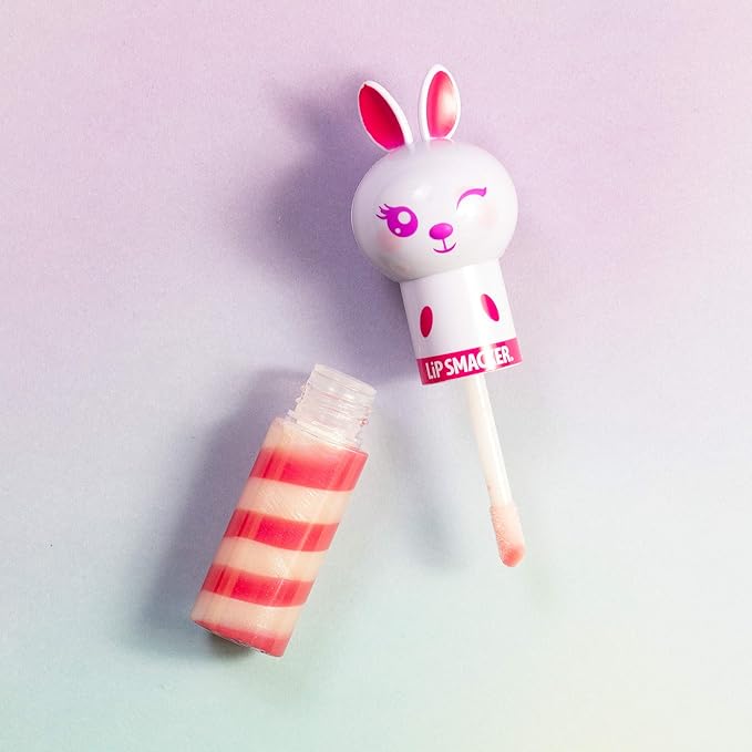 Lip Smacker Lippy Pals Swirls Bunny, Flavored Moisturizing & Smoothing Soft Shine Lip Balm, Hydrating & Protecting Fun Tasty Glossy Finish, Cruelty-Free & Vegan - Hopping Caramel Corn-Velvo Beauty