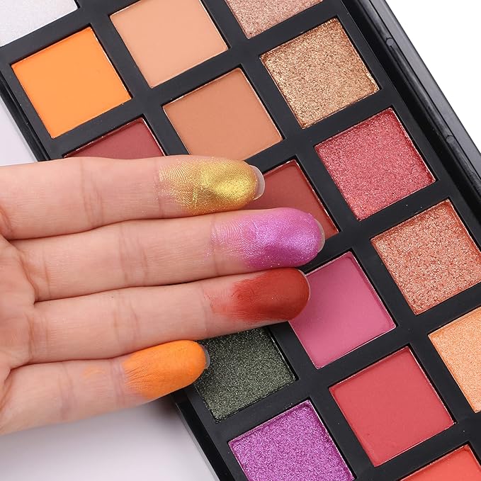 Matte Eyeshadow Palette, Nude Eyeshadow Palette Makeup Set, Matte Shimmer High Pigmented Blending Powder Velvet Texture Eye Shadow Kit-Velvo Beauty