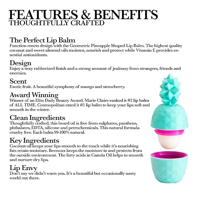 Pineapple Lip Balm - Key Lime or Strawberry-Mango (Teal) Key Lime-Velvo Beauty