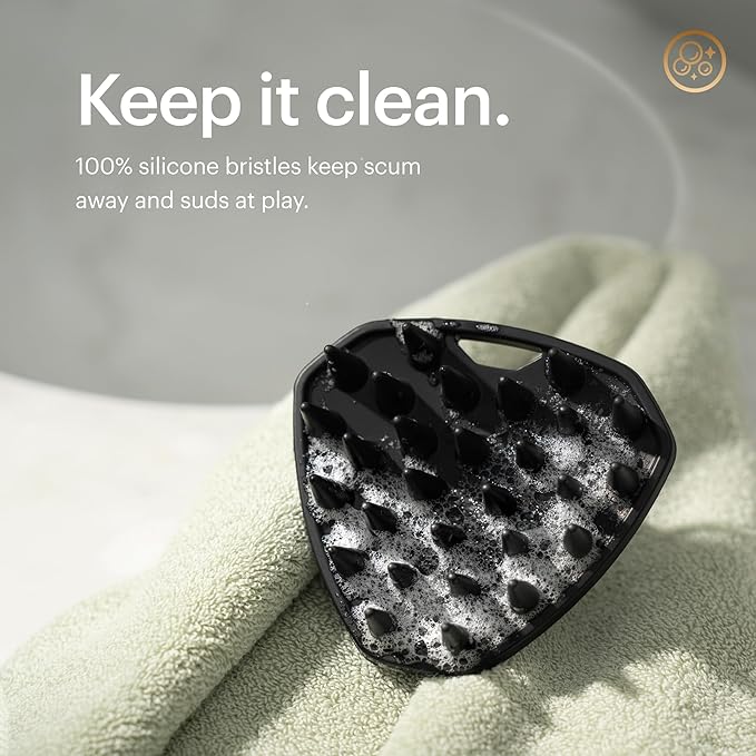 MANSCAPED® The Scalp Buffer Men’s Silicone Head Scrubber – Premium Cleansing & Exfoliating Hair Brush, Ergonomic Handheld Design for Gentle Scalp Massage (1-Pack)-Velvo Beauty