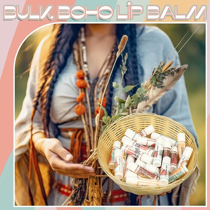 50 Pack Lip Balm Religious for Women Boho Christian Lip Balm with Scripture Bulk Lipsticks Gifts Faith Bible Verse Scripture Inspirational Gift Party Favors Coworkers 10 Styles-Velvo Beauty