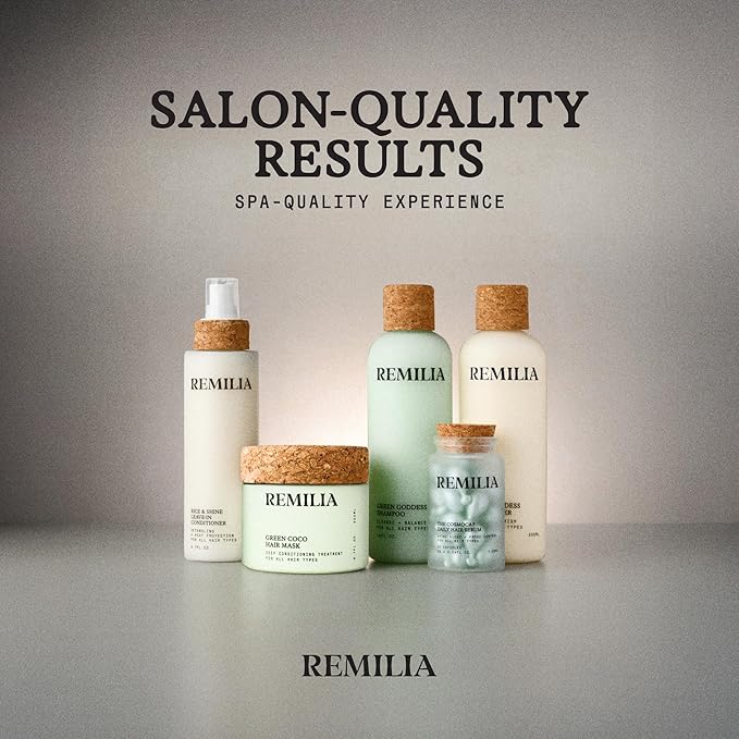 Remilia Hair Mask for Damaged Hair - Rice Protein Treatment - Deep Conditioning Mask, Volumizing & Repairing, Vegan, Made in USA 6.7 fl oz-Velvo Beauty