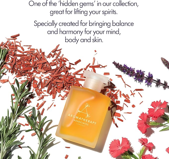 Aromatherapy Associates Inner Strength Bath and Shower Oil, Natural Body Oil to Uplift Mind, Body and Spirit, Made with 3 Essential Oils (1.86 oz)-Velvo Beauty