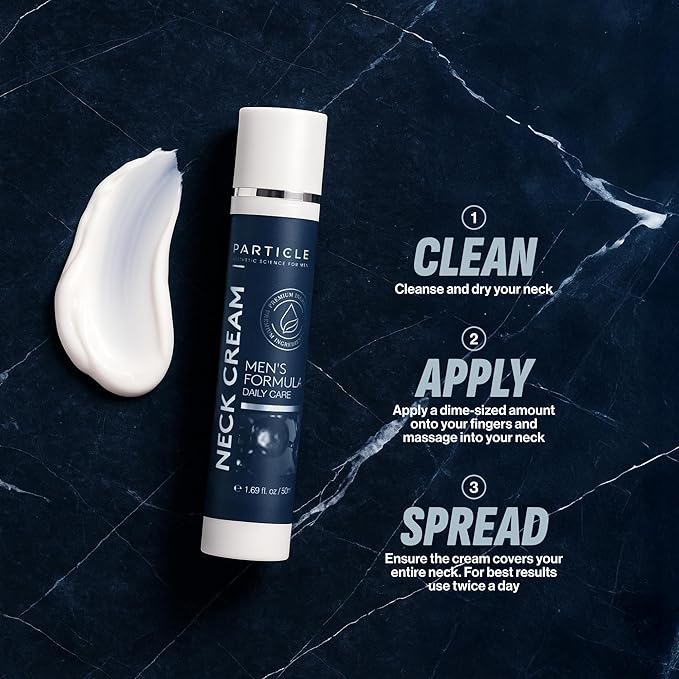 Particle Neck Cream for Men - Firming Cream, Lift and Moisturize The | Use on Saggy Skin or Turkey Anti Aging Triple Action with Collagen, Hyaluronic Acid, Retinol, 1 pack, 1.7 Fl Oz-Velvo Beauty