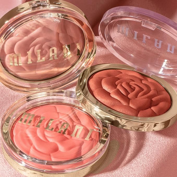 Milani Rose Blush, Powder Blush for Cheeks, Cruelty Free Makeup - Shape, Contour & Highlight Face for a Natural Matte Finish -Romantic Rose-Velvo Beauty