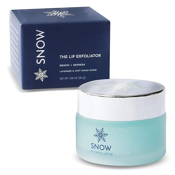 SNOW Lip Exfoliating Sugar Scrub - Lip Scrub Exfoliator for Plump & Soft Lips - Lip Care Product with Jojoba Oil - Moisturize Dry Lips - Lip Care Kit Essential - Lavender & Mint-Velvo Beauty