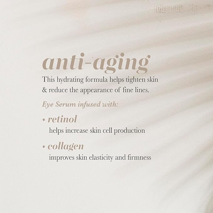 Pearlesssence Anti-Aging Eye Serum (Retinol + Collagen) - Helps Reduce Fine Lines & Wrinkles | Gentle & Lightweight Formula | Plumps & Tightens | Made in USA & Free (1oz)-Velvo Beauty