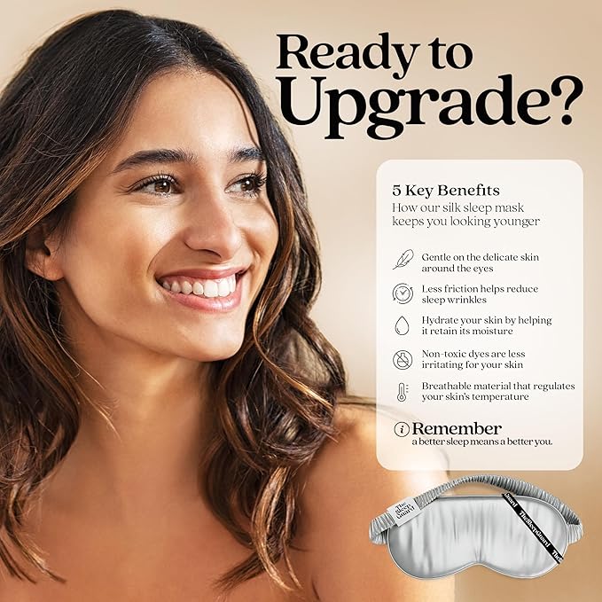 Pure Silk Sleep Mask [100% 6A Mulberry Silk, 22 Momme] Light Blocking Travel Essentials. Eye Masks for Sleeping. Black Oeko-Tex Blindfold. Eye Covers for Men & Women-Velvo Beauty