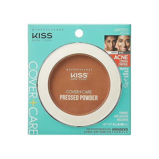 KISS Cover and Care Acne Control Pressed Powder- APP350 (Almond)-Velvo Beauty