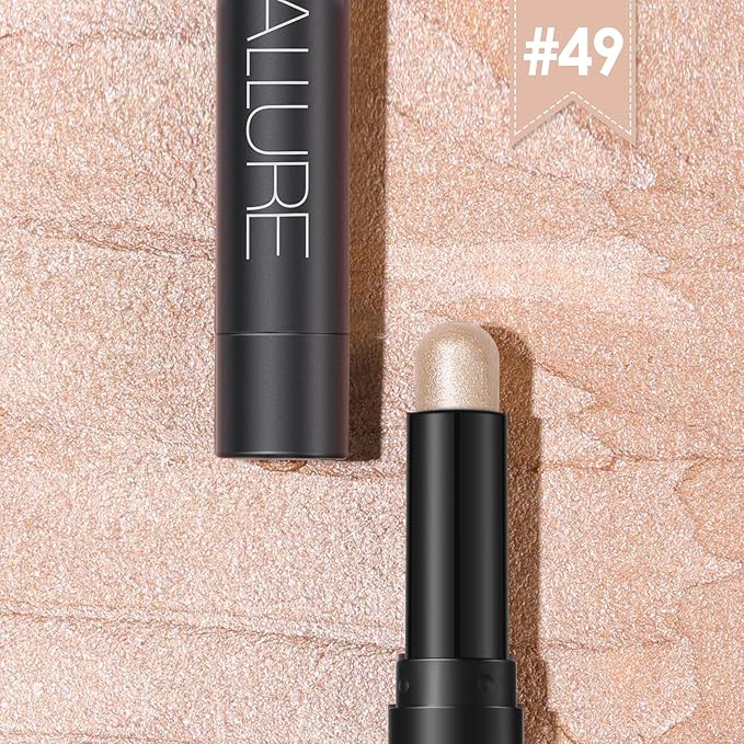 FOCALLURE Shimmer and Matte Cream Eyeshadow Stick,Smooth Brilliant Eye Brightener Pencil for Women,Long Lasting Waterproof Eye Shadow and Liners Makeup,Drink With Me-Velvo Beauty