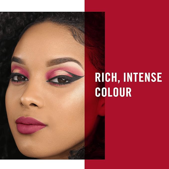 Rimmel London Magnif'Eyes Eyeshadow Palette, 12 Shades, Blendable Formula, Versatile, 007, Crimson, 0.5oz-Velvo Beauty