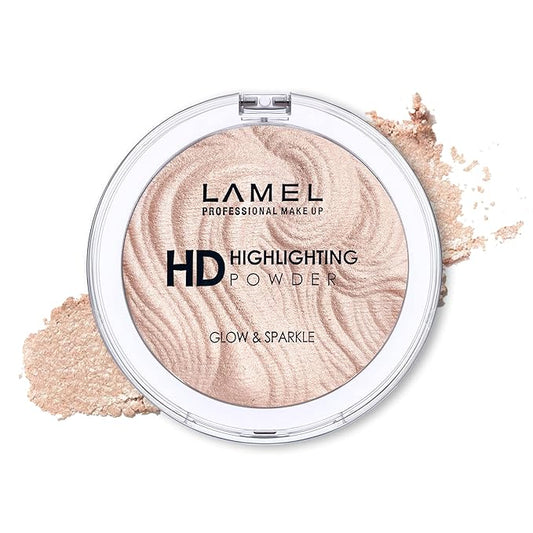 LAMEL HD Highlighting Face Powder - Natural Glow and Luminous Finish, Baked Blendable Pigmented Formula - Long-lasting & Fade-Resistant Wear, 402 12g/0.42 oz-Velvo Beauty