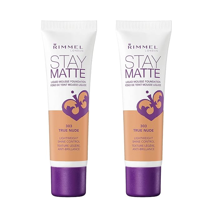 Rimmel, Stay Matte Foundation, True Nude 2 Count(Pack of 1)-Velvo Beauty