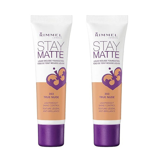 Rimmel, Stay Matte Foundation, True Nude 2 Count(Pack of 1)-Velvo Beauty