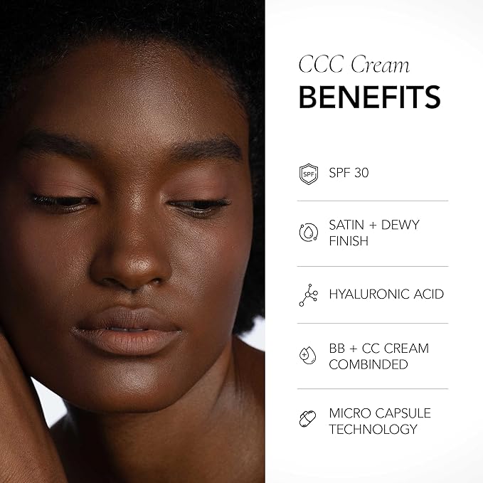 CLE Cosmetics CCC Cream (Warm Deep 501) - Color Correcting Foundation with Sunscreen - Lightweight, Hydrating, Light to Medium Coverage - BB & CC Cream Hybrid - 1 fl oz-Velvo Beauty