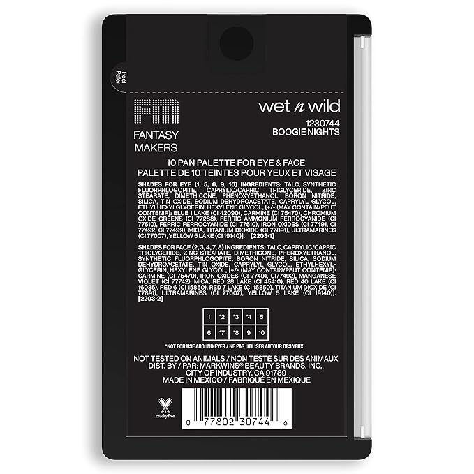wet n wild Fantasy Makers Halloween 10 Pan Palette Boogie Nights (Pack of 2)-Velvo Beauty