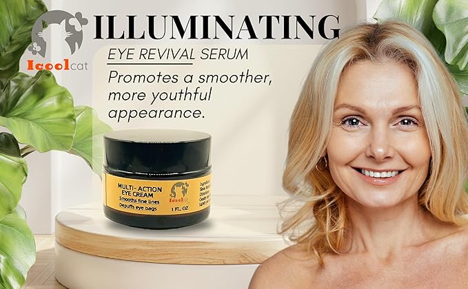 Anti-Aging Eye Cream with Squalane, Nicotinamide, and Panthenol (B5) for Dark Circles, Puffiness, and Fine Lines - 1oz-Velvo Beauty