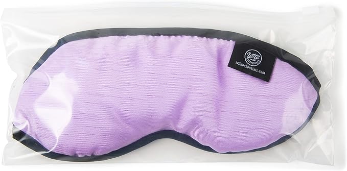 Wild Essentials Infusion Sleep Mask Infused with French Lavender, Includes resealable Pouch to Keep Fresh, Nose Bridge to Block Light Below Eyes, Aromatherapy, Calming, Relaxing, Purple-Velvo Beauty