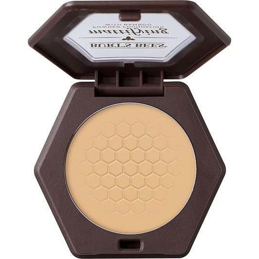 Burt’s Bees 100% Natural Origin Mattifying Powder Foundation, Vanilla, 0.3 Ounce, Packaging May Vary-Velvo Beauty