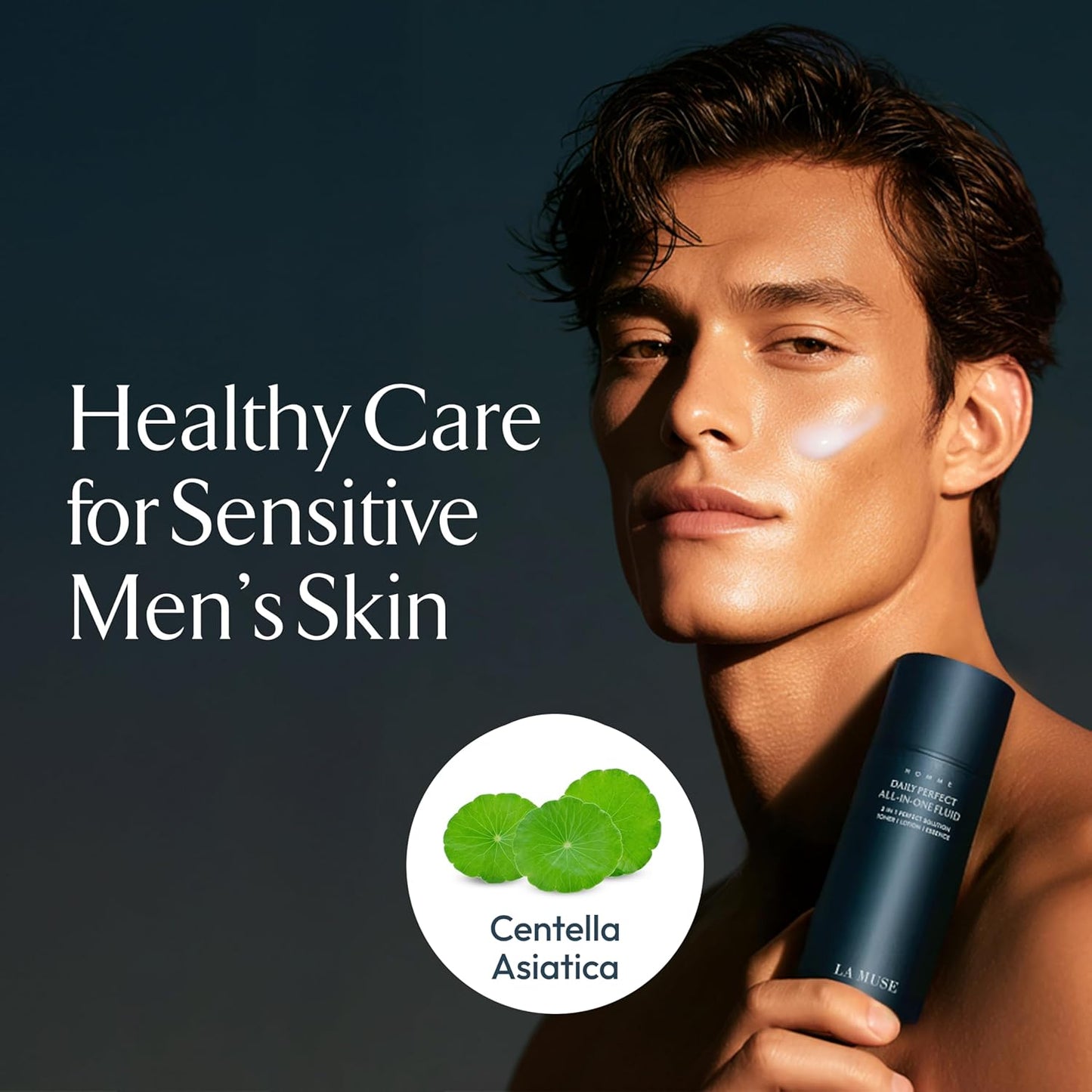 LA MUSE Homme Daily All-in-One Face Moisturizer for Men | 3-in-1 Toner, Lotion, Essence | Lightweight, Hydrating After-Shave Lotion for Oily & Sensitive Skin | Korean Skincare | Original Size-Velvo Beauty